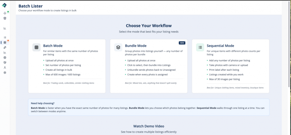 batch lister screenshot